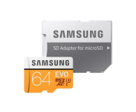 Karta pamieci SAMSUNG EVO microSD 64GB 100MB/s + SD
 MB-MP64GA/EU - 360776 - zdjęcie 3